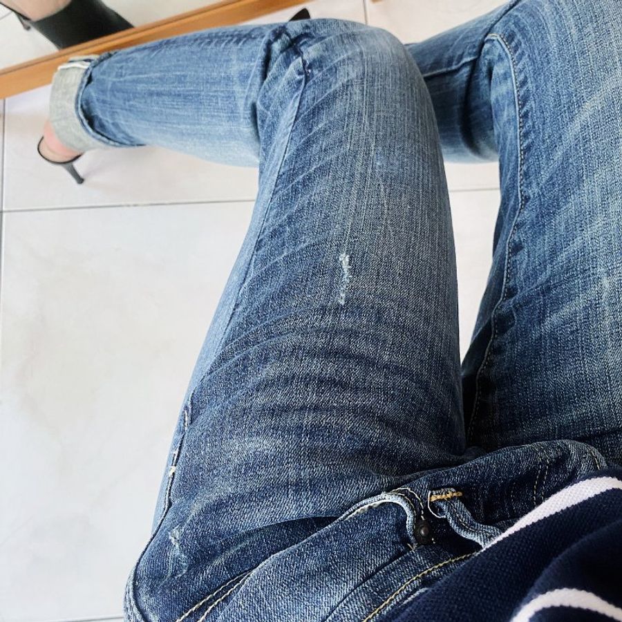 levis / W28 女丹寧棉質牛仔長褲 古著鉛筆褲窄管褲vintage pants-6