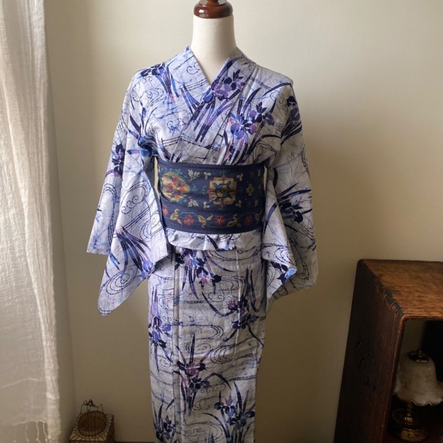 藏私·Collection_水紋菖蒲古著浴衣-2