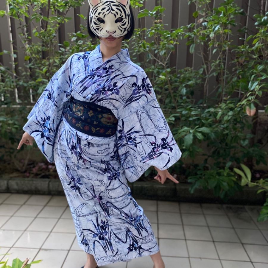 藏私·Collection_水紋菖蒲古著浴衣-7
