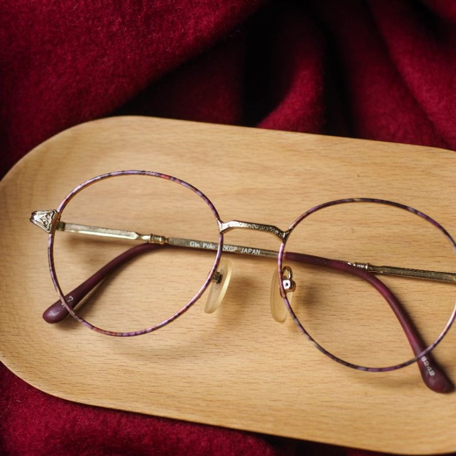 浪漫櫻花粉 花卉圓型鏡框 細框古董眼鏡 Japan/glasses-2