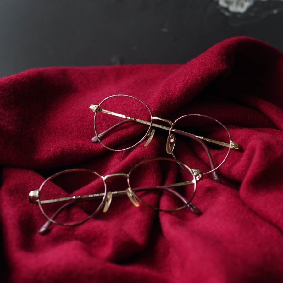 浪漫櫻花粉 花卉圓型鏡框 細框古董眼鏡 Japan/glasses-7