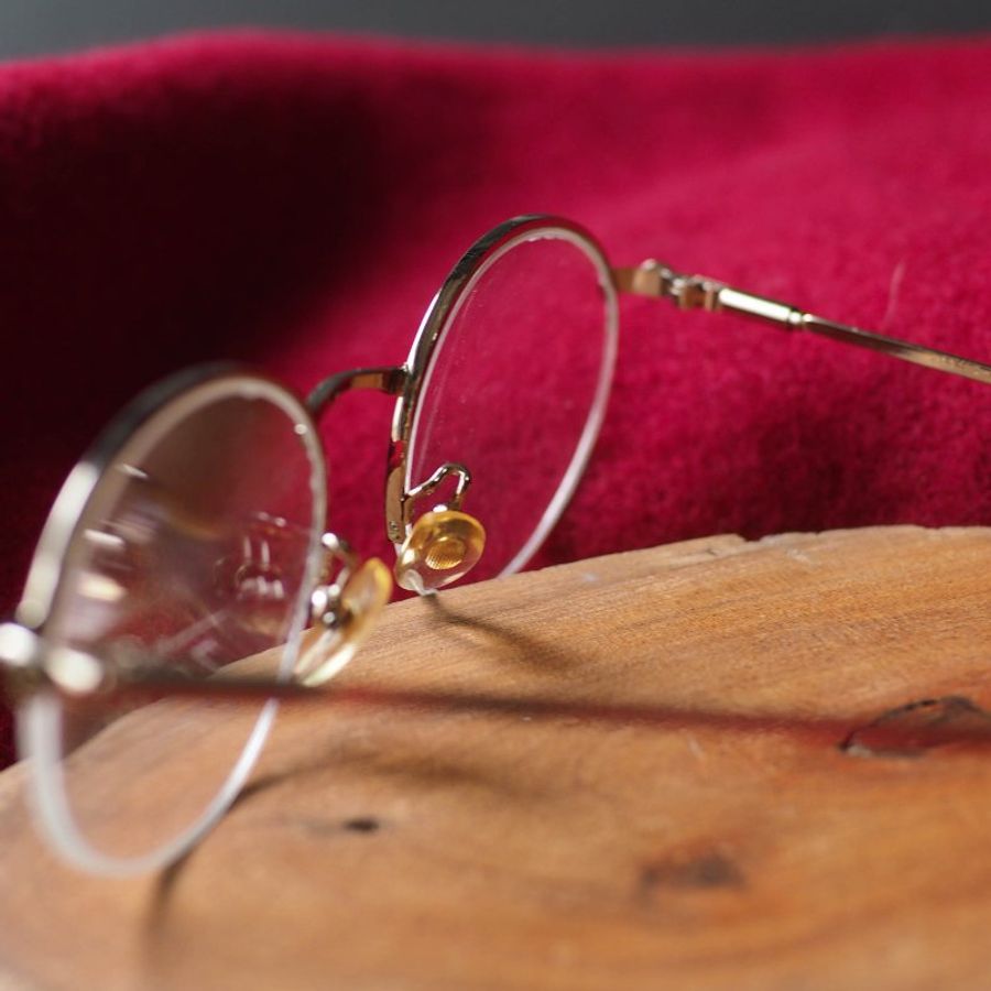 經典簡約金絲弧形線性半框式圓型鏡框 細框古董眼鏡Japan/glasses-2