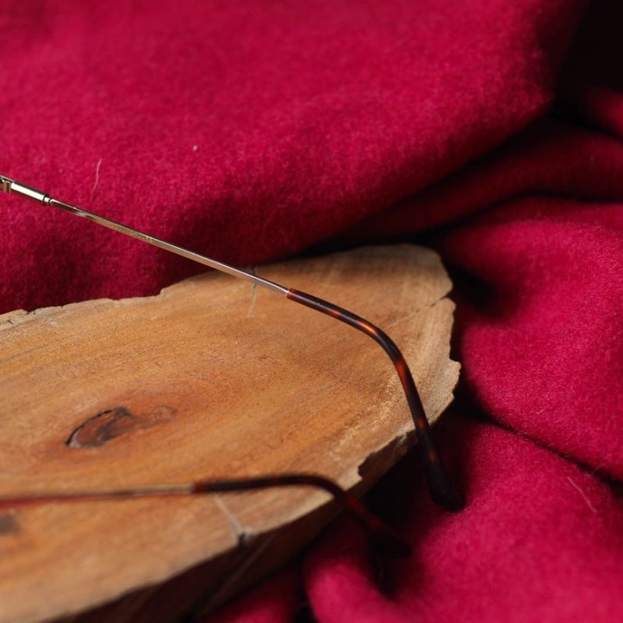 經典簡約金絲弧形線性半框式圓型鏡框 細框古董眼鏡Japan/glasses-4