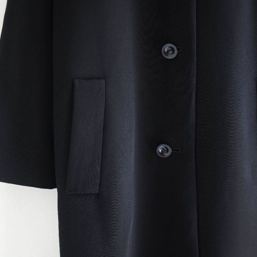 d'reread-af墨黑純色簡約 古董中磅長版大衣外套 dustcoat jacket-2