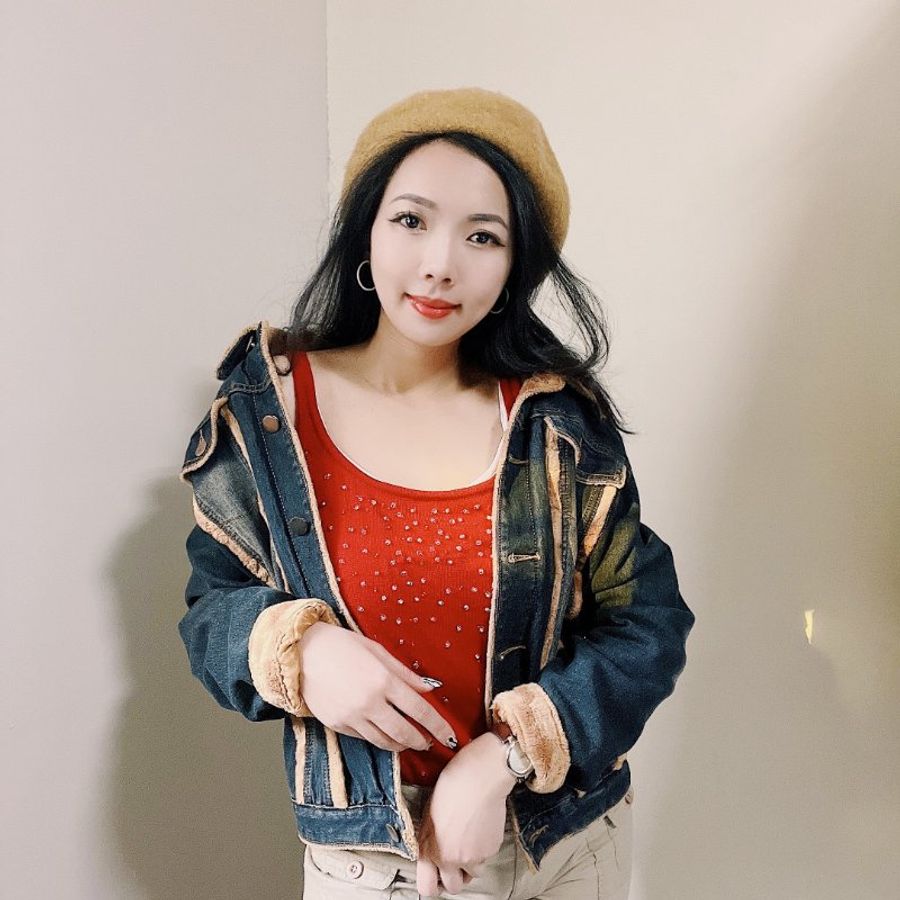 灰藍秋葉楓糖戀日青澀手札時光 古董丹寧牛仔刷毛鋪棉外套vintage-7