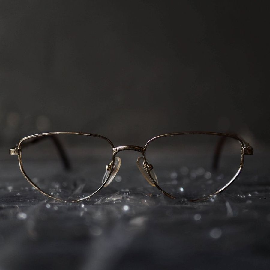 埼玉青春搖滾 琥珀鏡腳 金絲雕花鏡特殊三角框眼鏡 Japan/glasses-1