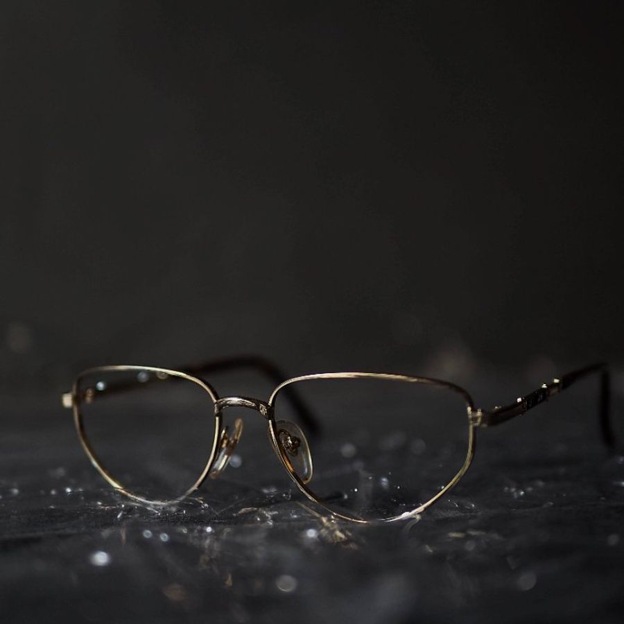埼玉青春搖滾 琥珀鏡腳 金絲雕花鏡特殊三角框眼鏡 Japan/glasses-2