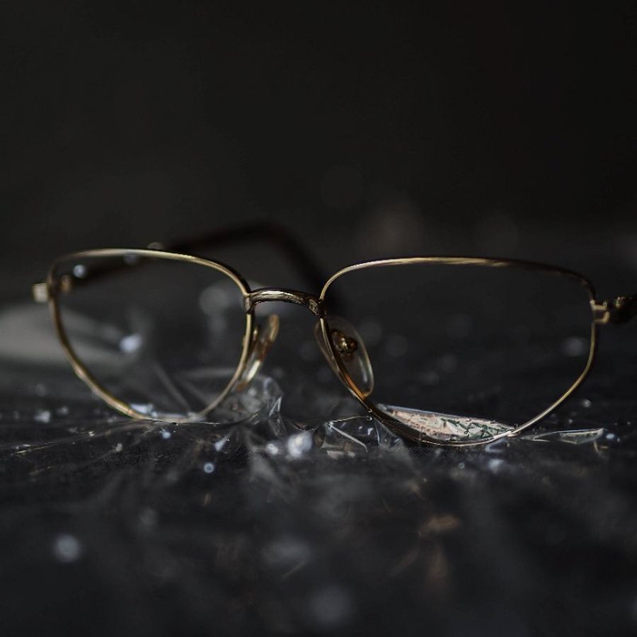 埼玉青春搖滾 琥珀鏡腳 金絲雕花鏡特殊三角框眼鏡 Japan/glasses-3