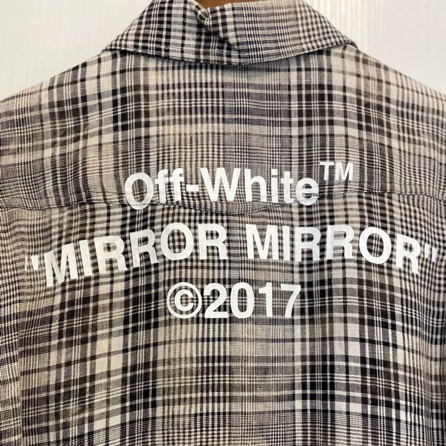 Off-White潮流長版格子襯衫 (全新/男女皆可/可當外套)-8