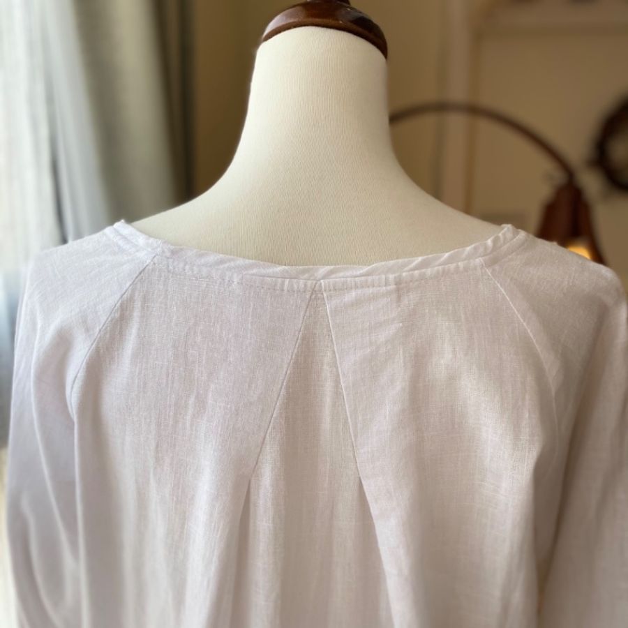 藏私·Collection_棉麻刺繡古著傘狀連身裙-4