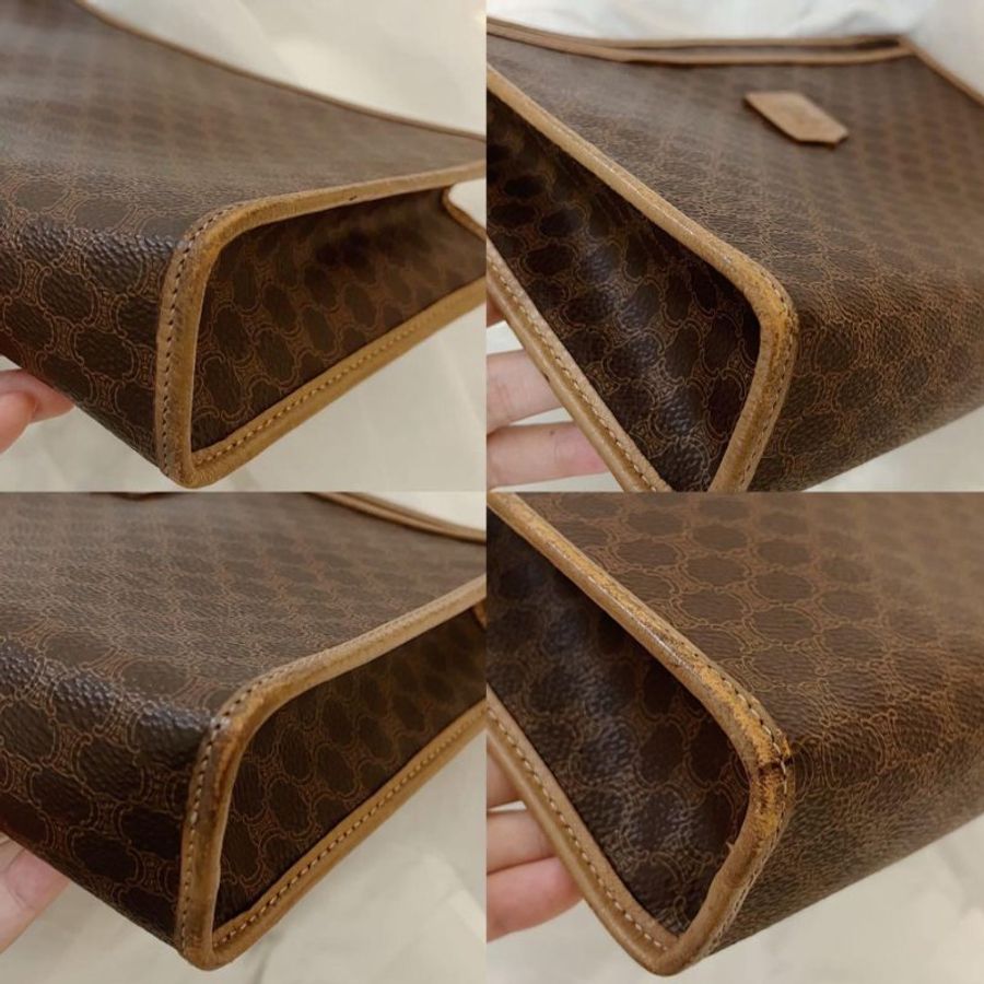 Vintage Celine 經典雙層老花手拿包-3