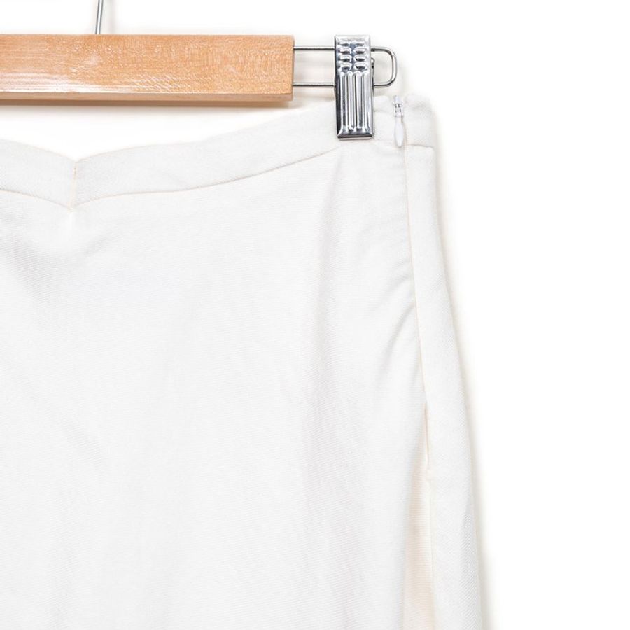 【房業涵私服】Massimo Dutti 白色不規則設計長裙-2