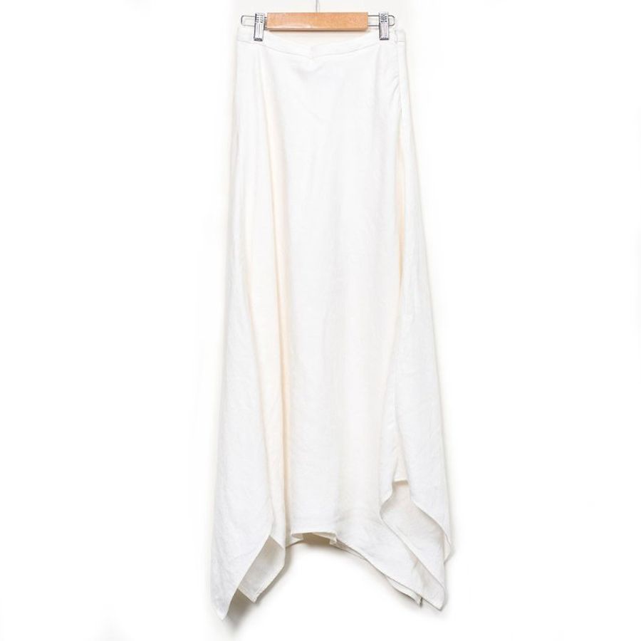 【房業涵私服】Massimo Dutti 白色不規則設計長裙-4