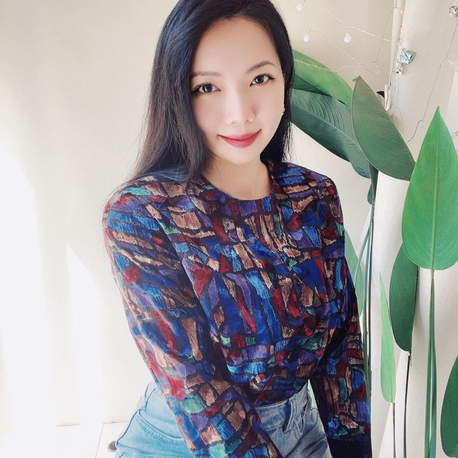 亮光彩色拼塊短板戀愛日札 古董光感金絲亮絨拉鍊上衣 vintage-4