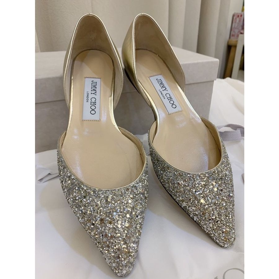 Jimmy choo 亮片平底鞋 婚鞋 35.5-3