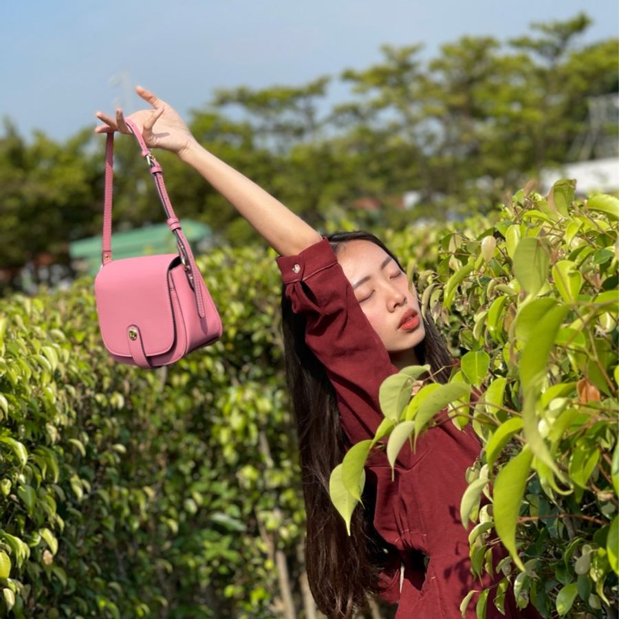 PEPPER’S 胡椒包粉紅色可調式背帶肩背包側背包斜背包-0