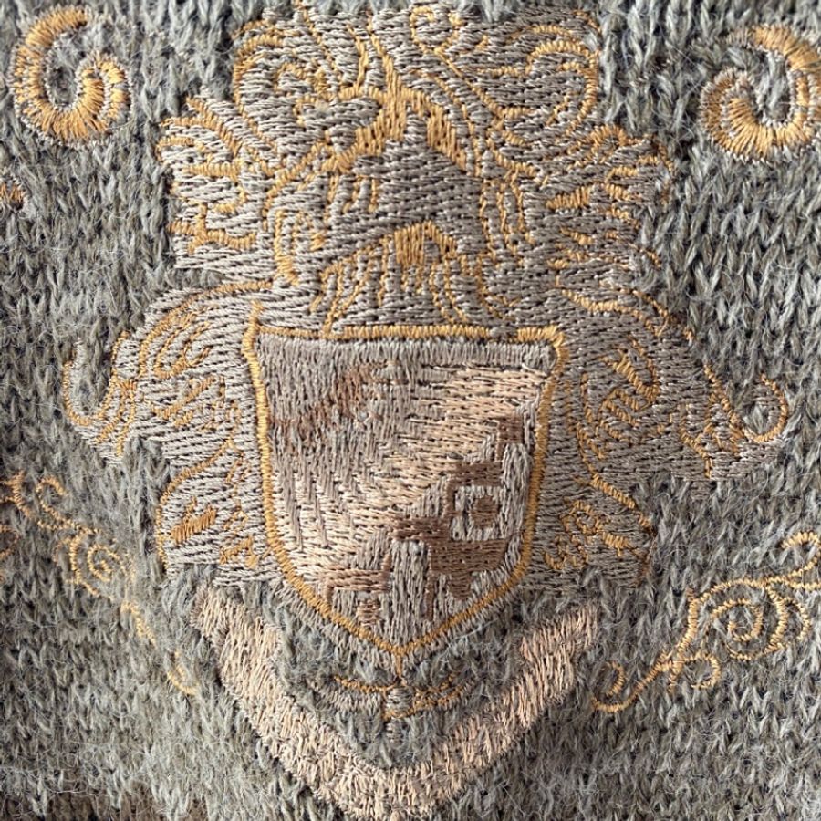藏私·Collection_歐式家徽刺繡古著毛衣-4