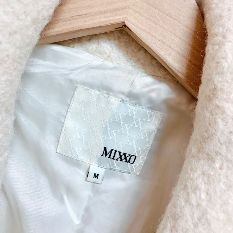 mixxo 歐膩雪白立領羊毛大衣🐑-9