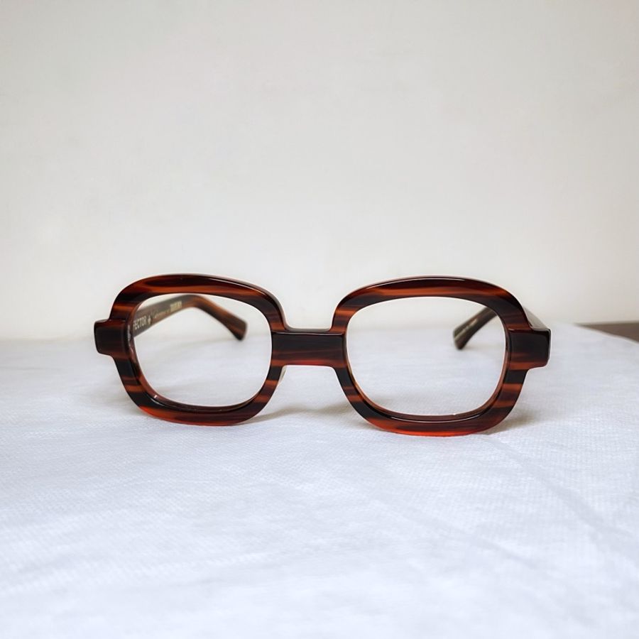 EFFECTOR 暗紅細紋粗框日本手工眼鏡-2