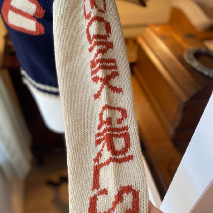 藏私·Collection_童趣棒球外套古著毛衣-3