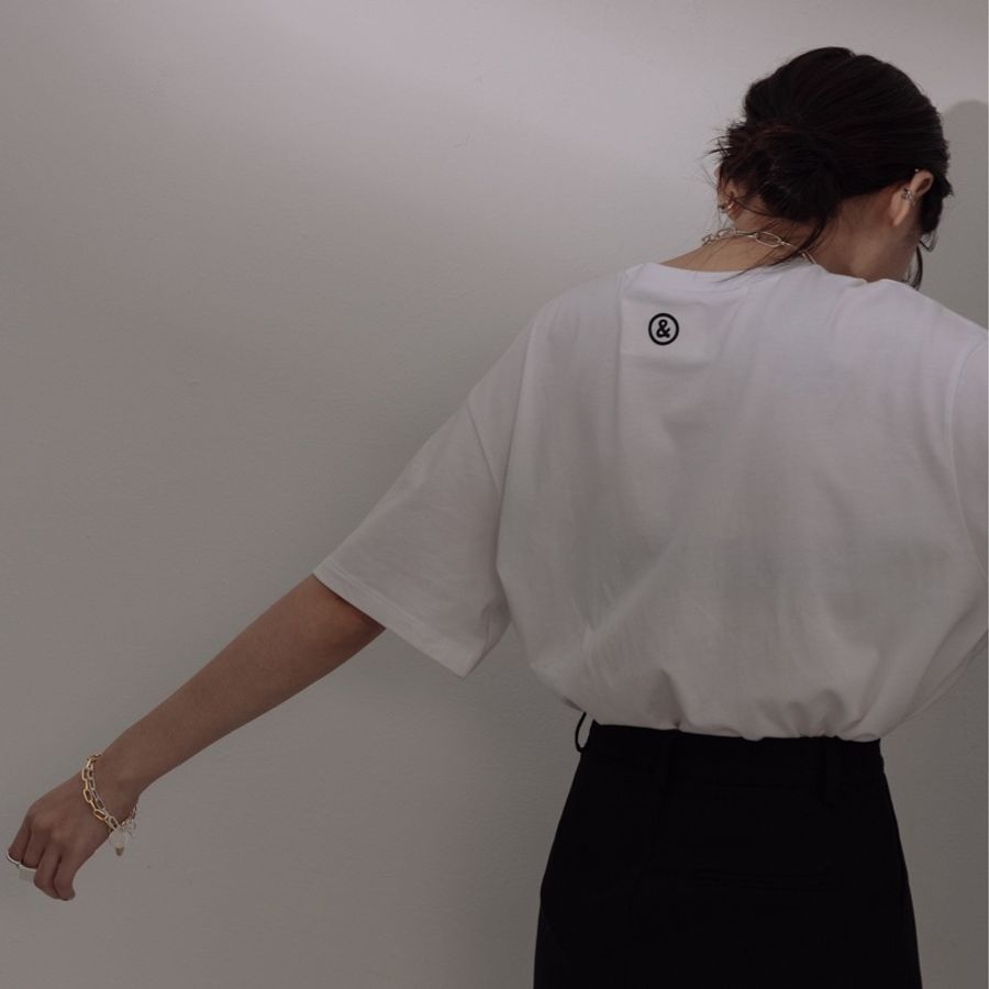& IN THING 個性印花 LOGO TEE 自訂開發布料 白色款-2