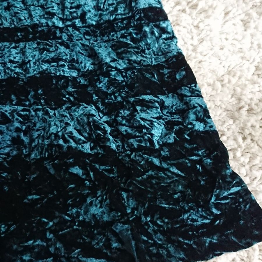 ⓋⒾⓃⓉⒶⒼⒺ 波光粼粼人魚光澤絲絨長洋裝/禮服-7