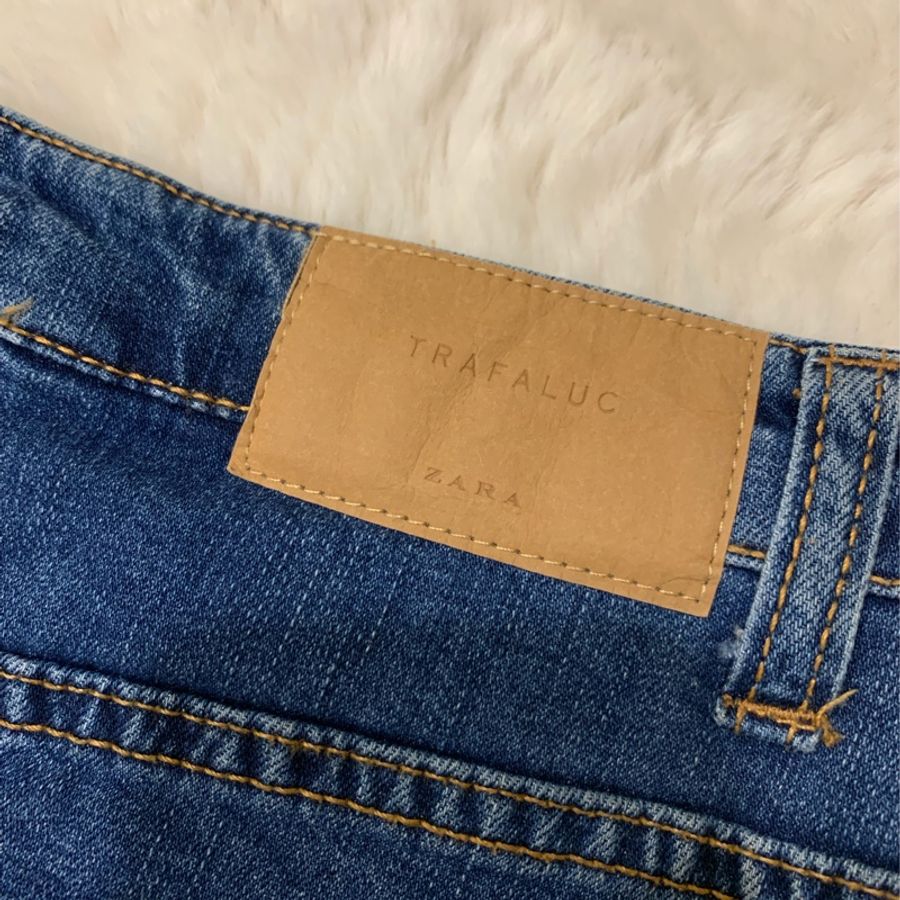 ZARA 牛仔開叉裙-3