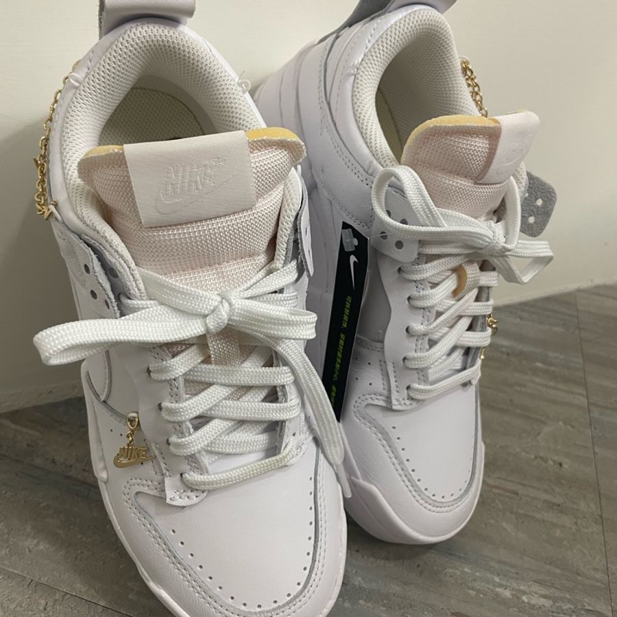 NIKE DUNK LOW DISRUPT 純白金鍊 24-1