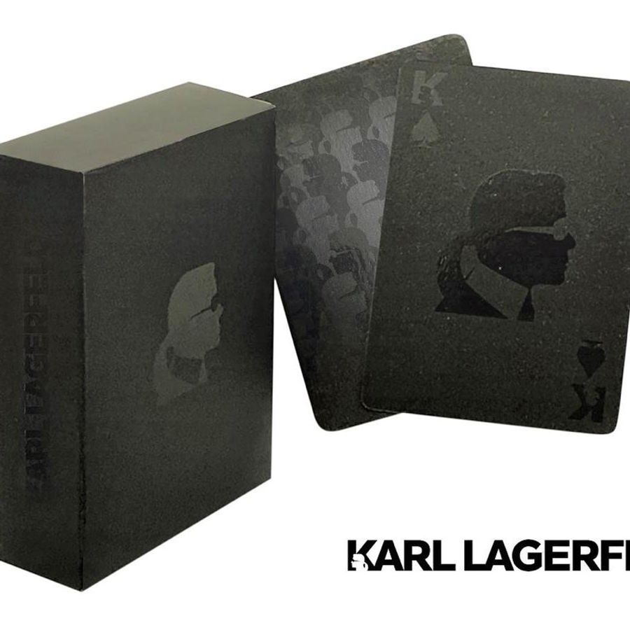 時尚品牌【KARL LAGERFELD】經典剪影撲克牌-黑 典藏名品-2