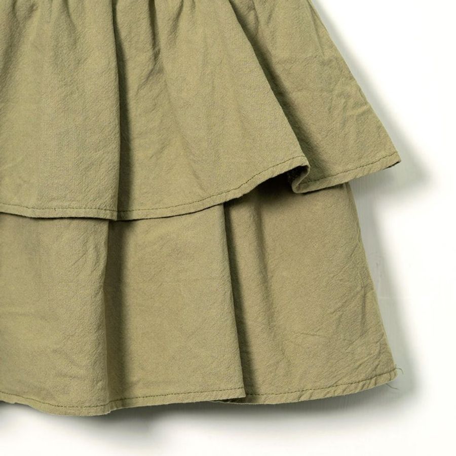 【常立琳私服】軍綠色棉麻軍綠色棉麻細肩上衣+短褲(套裝)-3