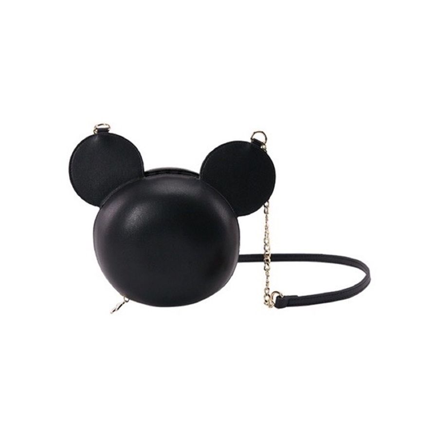 gracegift Disney Mickey Mouse 米奇聯名立體斜背包 黑色-3