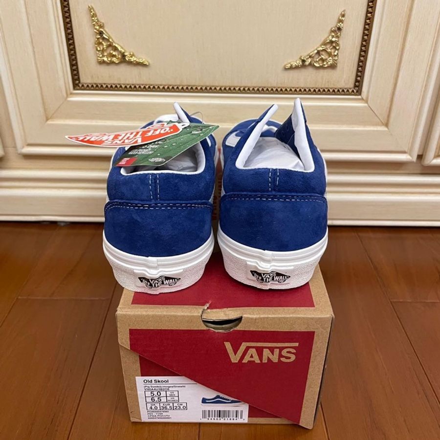 VANS OLD SKOOL LIMOGES 藍 帆布鞋 滑板鞋 麂皮 布鞋 球鞋 VN0A4U3B2O6 女款 男款-7