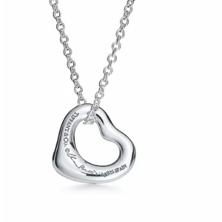 ［Tiffany & Co.蒂芬妮］Open Heart 鏤空心形項鍊（專櫃正品）-3
