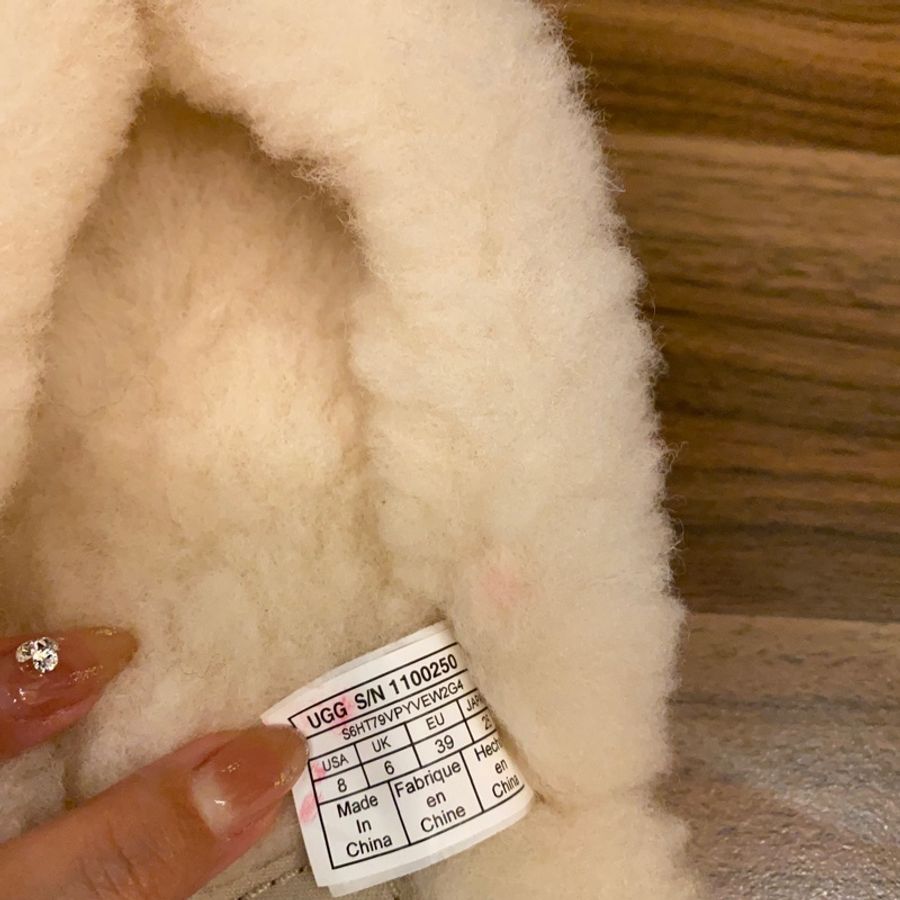 UGG🧚♀️超夯純羊毛絨絨可外穿拖鞋人字拖毛毛鞋,僅試穿-2