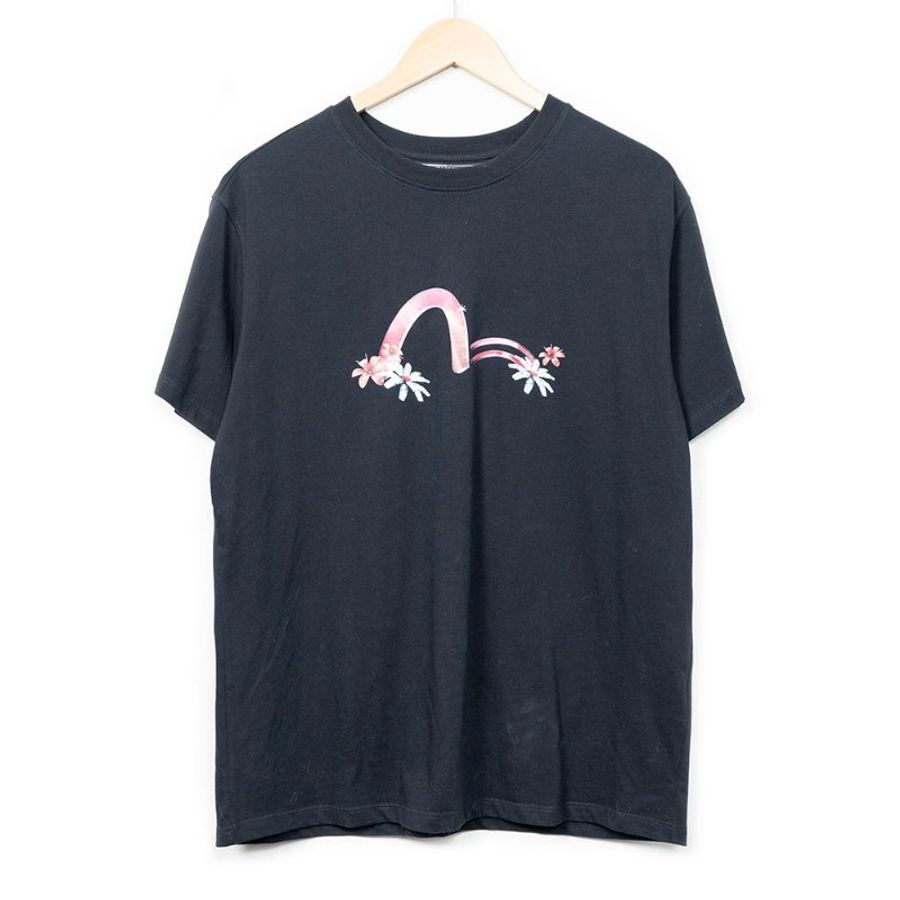 【安柏兒私服】福神 Evisu 黑色 LOGO 短袖 T-0