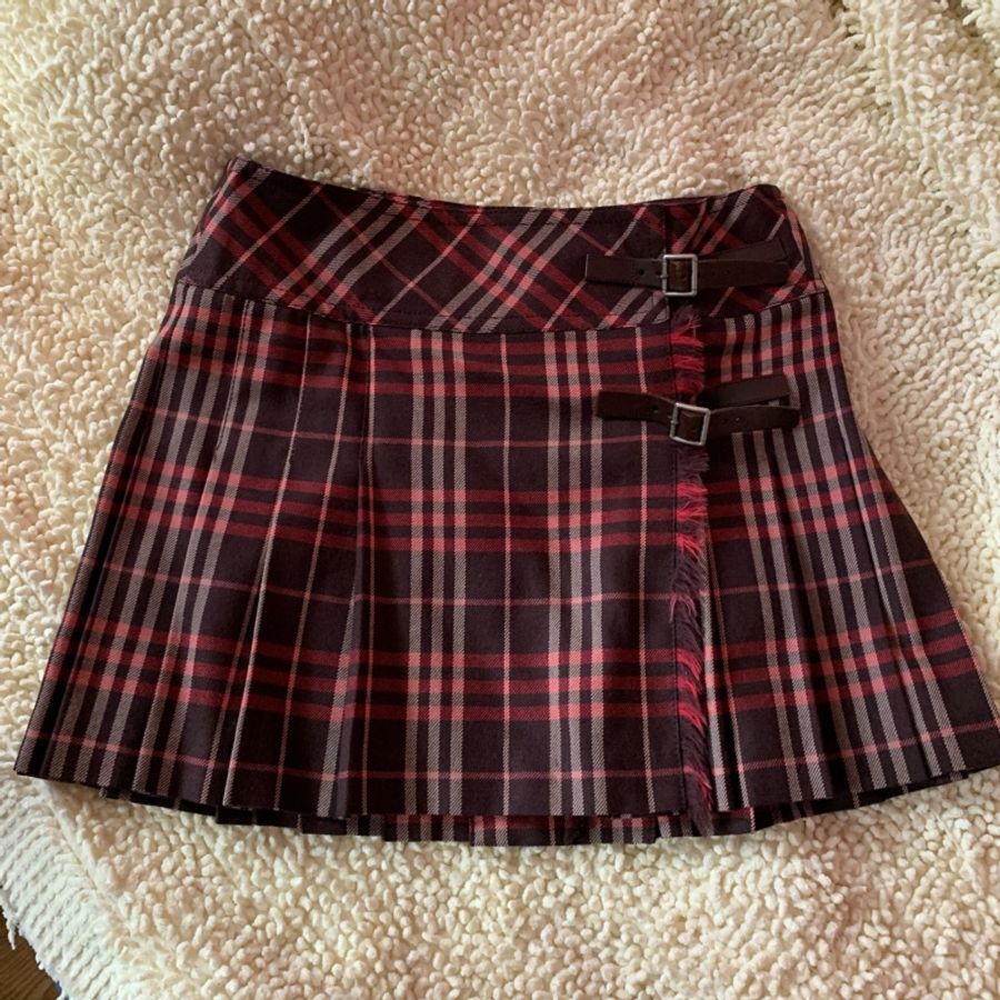 二手私物【Burberry】經典一片裙 百褶裙 Size38 狀況極佳 毛料100%-2