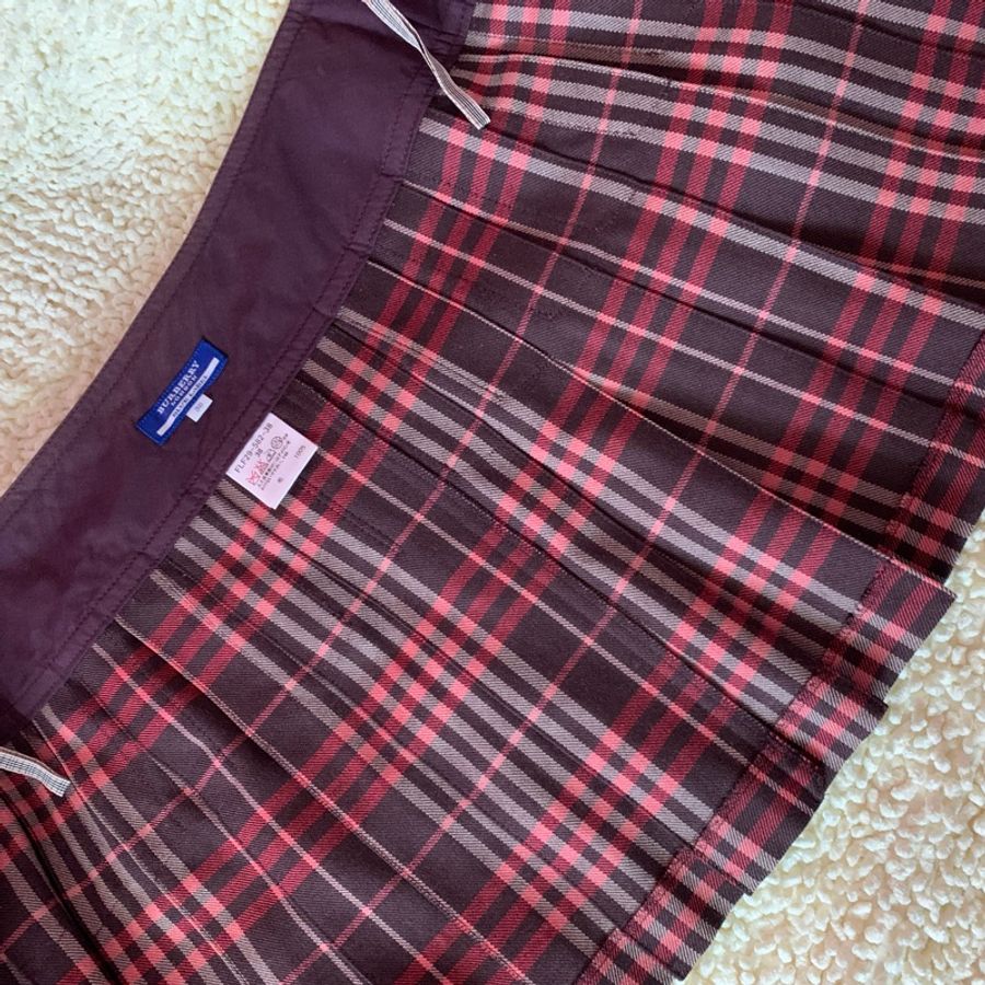 二手私物【Burberry】經典一片裙 百褶裙 Size38 狀況極佳 毛料100%-4