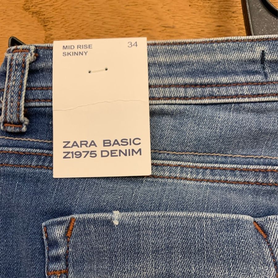 全新ZARA BASSIC超彈性緊身牛仔褲 九分褲-3