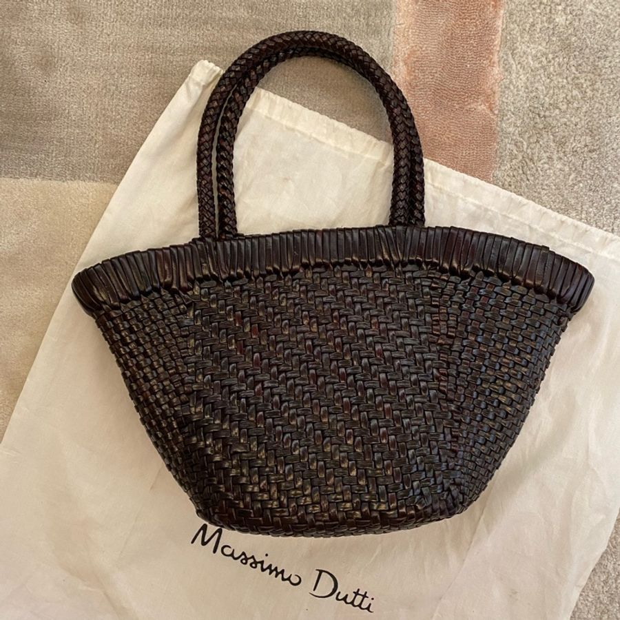 Massimo Dutti 皮革編織包 原價7900-3