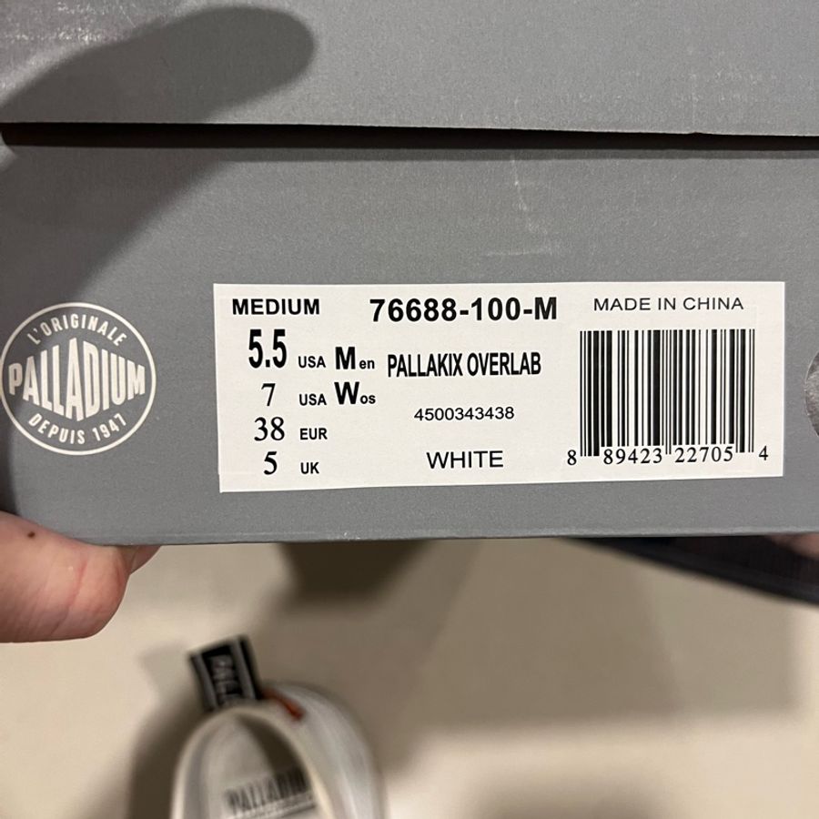 Palladium 經典帆布變化款標籤鞋小白鞋-1