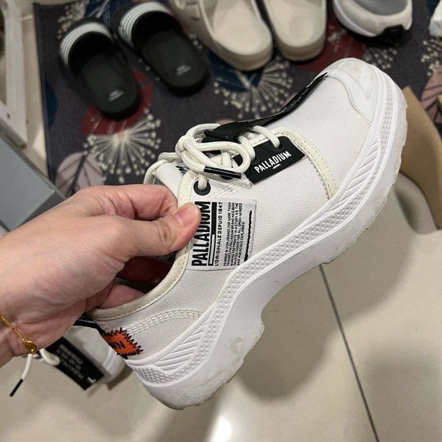 Palladium 經典帆布變化款標籤鞋小白鞋-7