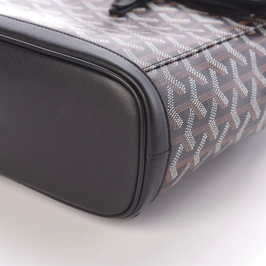 GOYARD ALPIN MINI 雙肩包 後背包 三用 戈雅全新同款新黑色迷你抽繩後背包 可側背 肩背包高雅德側背包帆布配牛皮肩帶-1