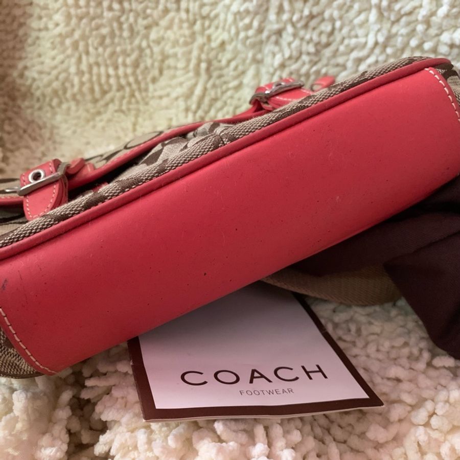 二手私物【COACH】cc monogram LOGO 斜背包-7