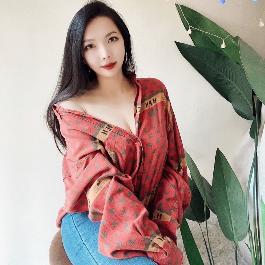 磚橘紅圖騰軟綿義大利製 古著絲混棉襯衫上衣 vintage Shirt-0