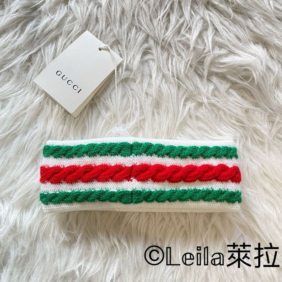 【萊拉精品】GUCCI 三色髮帶 S號-3