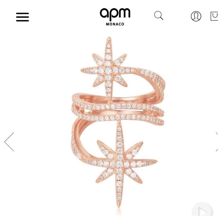 正品🤍Apm 經典雙流星戒指-0