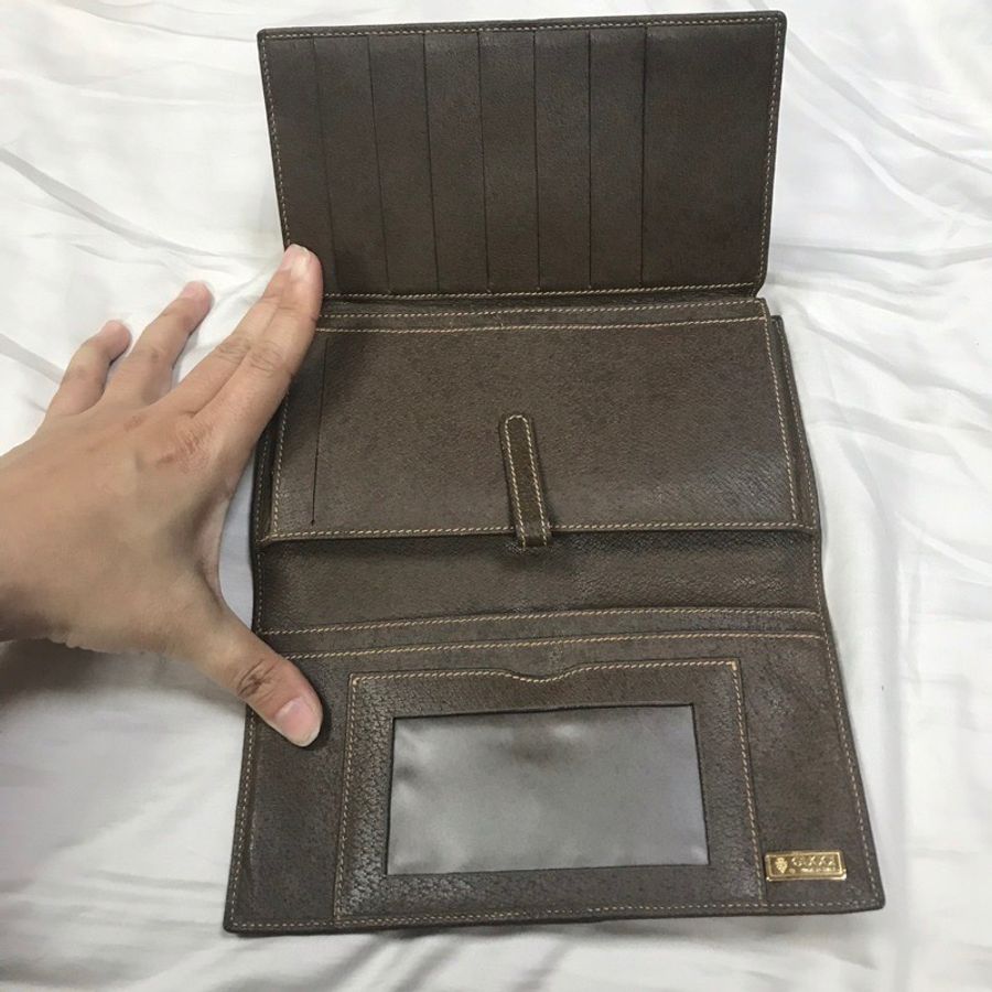 日本名牌二手店購入 Gucci Vintage 復古長夾-2
