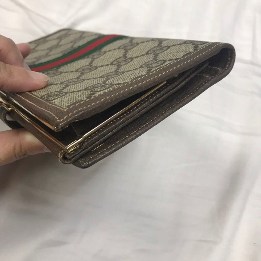 日本名牌二手店購入 Gucci Vintage 復古長夾-5