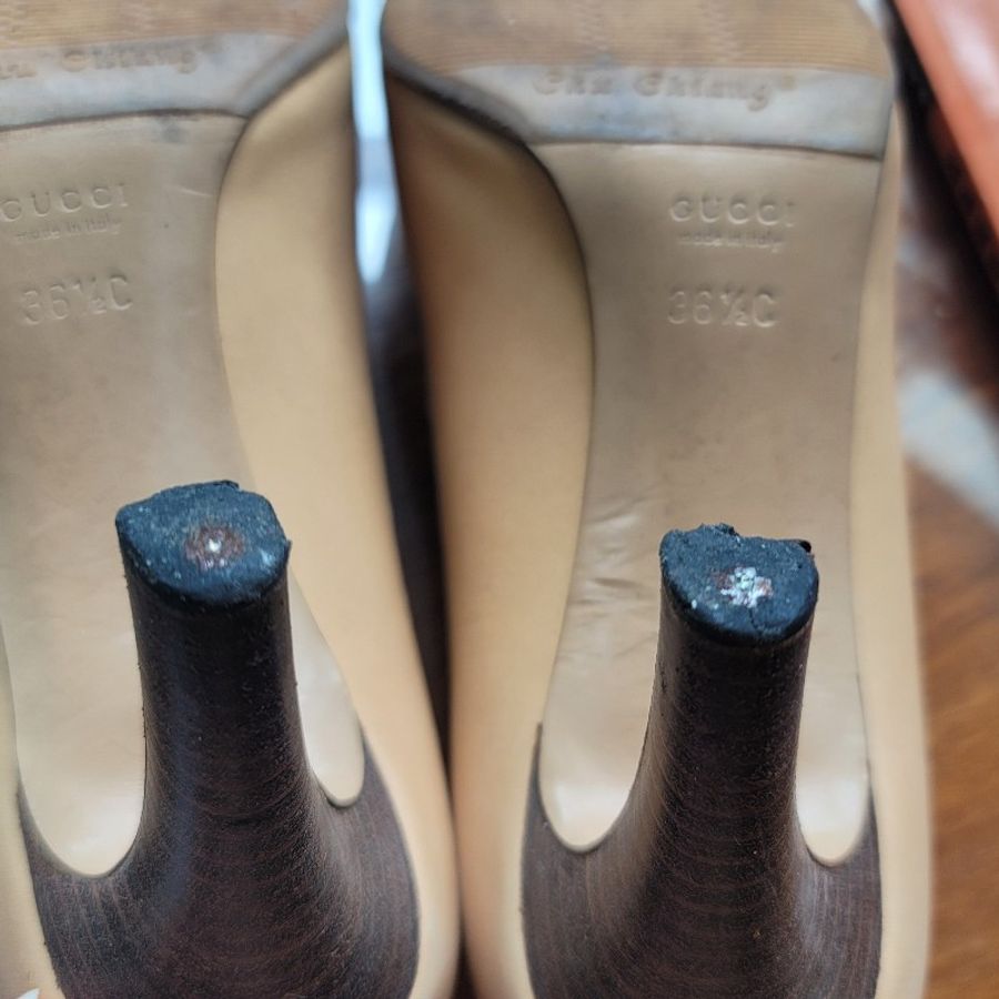 Gucci logo 高跟鞋-5