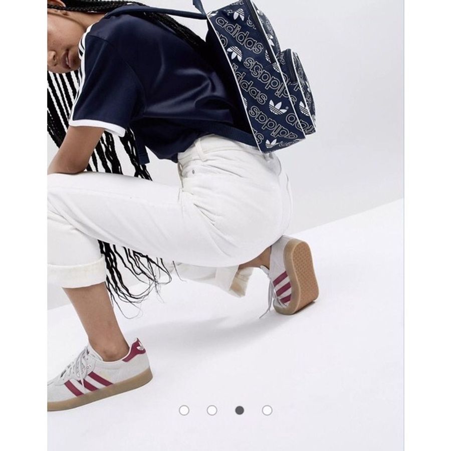 愛迪達後背包Adidas Logo深藍色後背包/後背方包/雙肩後背包 運動背包 學生書包 上學背包 上課包-3
